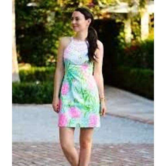 LILLY PULITZER PEARL SHIRLFT DRESS 0 - Picture 1 of 8